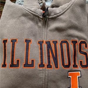 Illini Sweatshirt Jacket with Hood NWOT Excellent Condition